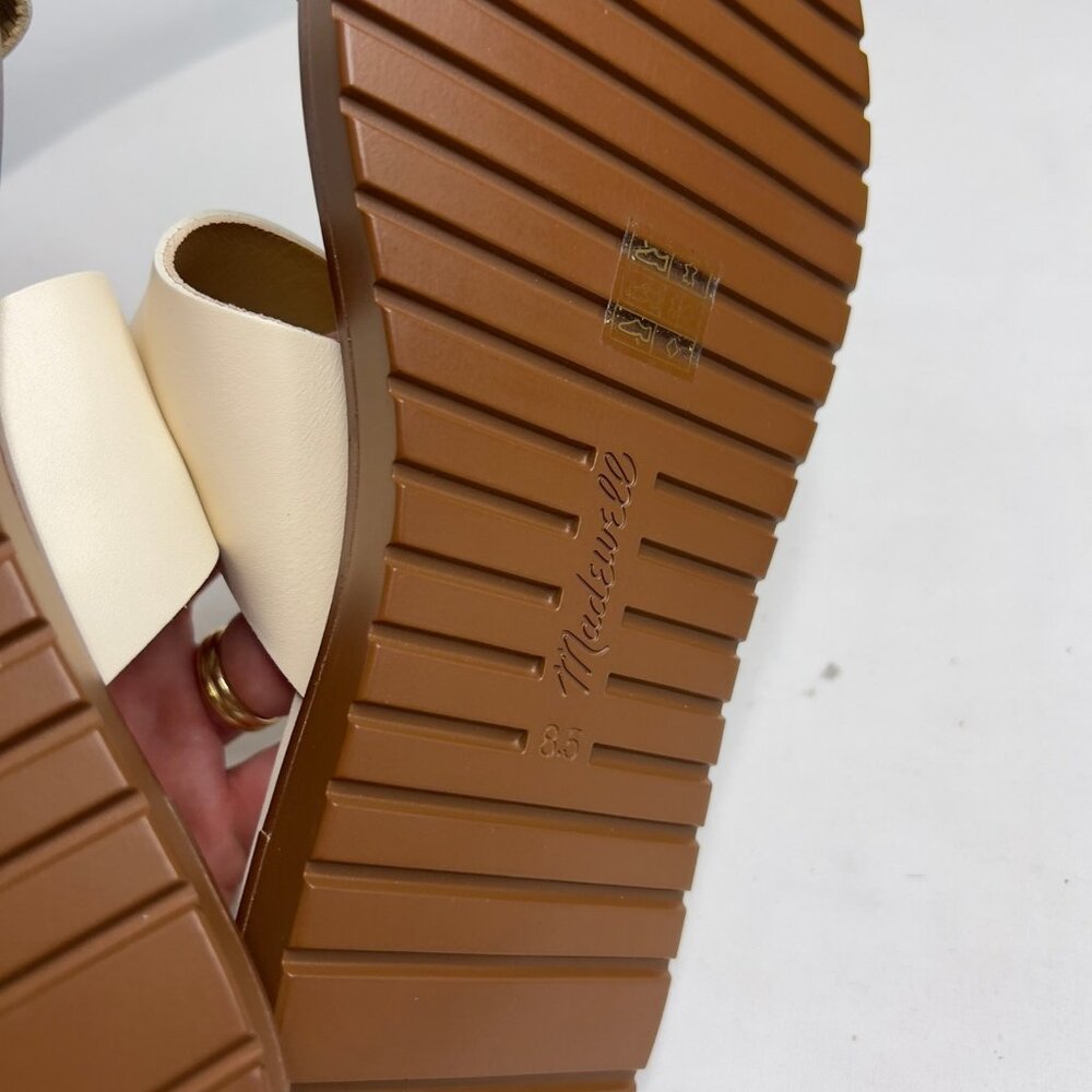 Madewell $98 The Dee Double Strap Sandal Ivory Size 8.5 NP292 - Picture 6 of 7